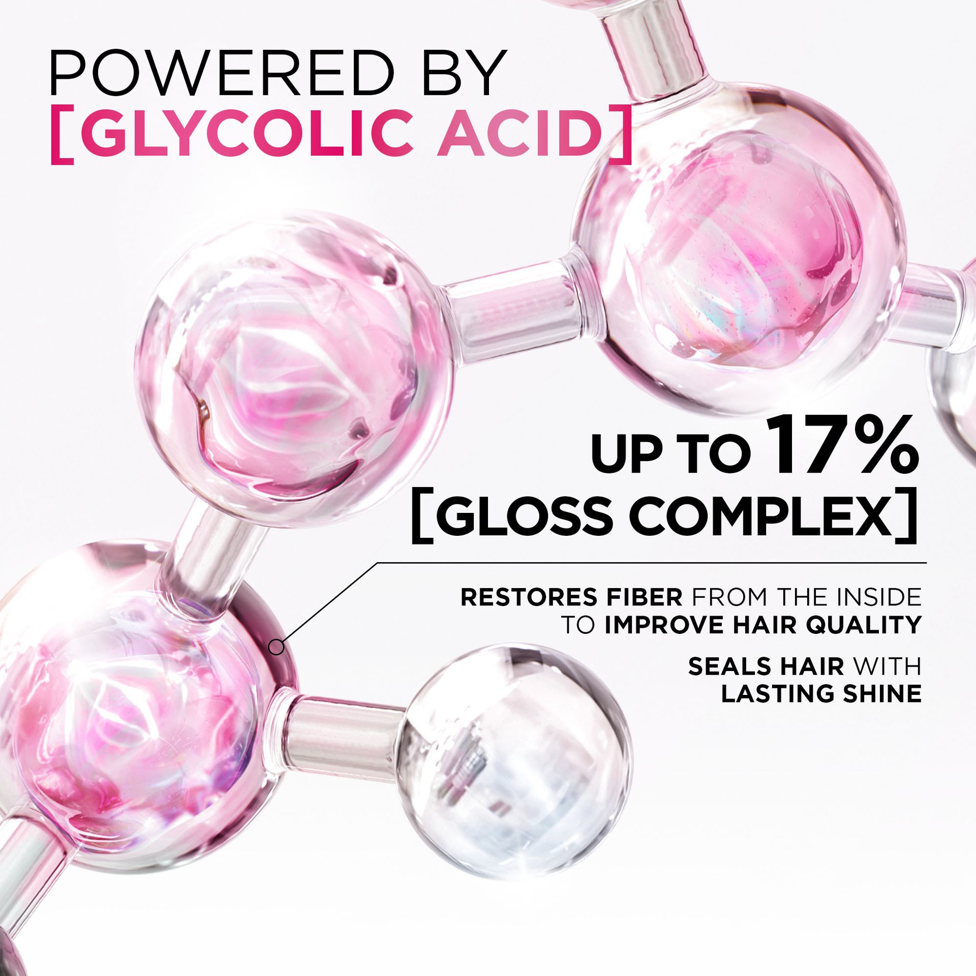 L'Oréal Paris Hair Expertise Glycolic Gloss Shine Trio Set, Glycolic Acid Formula